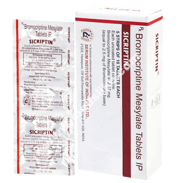 Sicriptin 2.5 mg (Bromocriptine)